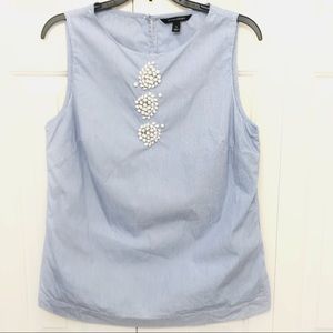 Banana Republic Striped Embellished Blouse